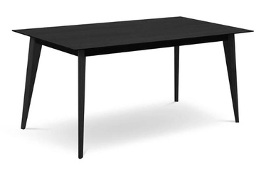 Pusdienu galds izvelkams Micadoni Home Gran, melna, 160 - 220 cm x 90 cm x 74 cm