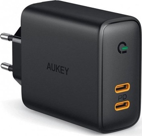 Зарядное устройство для телефона Aukey PA-D2, 2 x USB-C, черный, 36 Вт