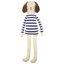 Mīkstā rotaļlieta Meri Meri Knitted Dog, zila, 61 cm