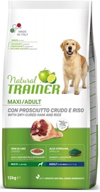 Sausā suņu barība Natural Trainer Adult Maxi Dry-Cured Ham, vistas gaļa/rīsi, 12 kg