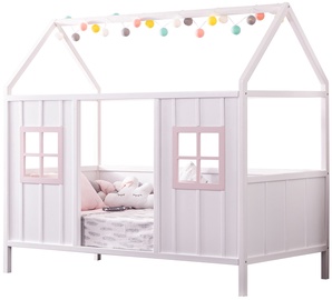 Детская кровать Kalune Design Bodrum P-My, белый/розовый, 100 x 200 см
