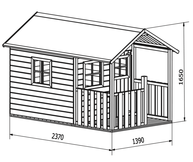 Puidust maja lastele "Pähkel" 4IQ DOM000091, 2.1 m²