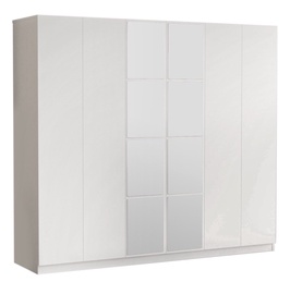 Гардероб Kalune Design HM3 956LCS1709, белый, 50 см x 207.6 см x 183.8 см, с зеркалом