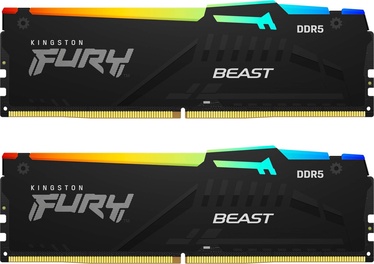 Operatīvā atmiņa (RAM) Kingston Fury Beast RGB, DDR5, 32 GB, 6000 MHz