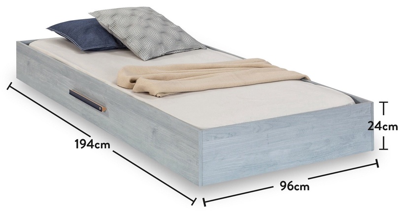 Выдвижная кровать Kalune Design Trio Pull-Out, синий, 194 x 96 см