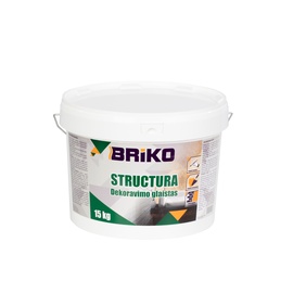 Шпаклевка Briko Structura, готов к использованию, белый, 15 кг