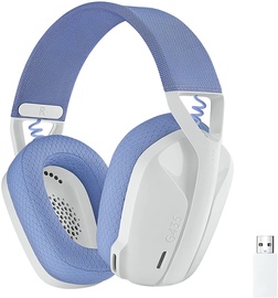 Mänguri kõrvaklapid arvutimängude jaoks, juhtmevabad Logitech G435, valge