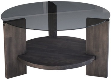 Журнальный столик Kalune Design Mondo, темно-серый, 75 см x 75 см x 40 см