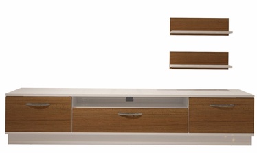 ТВ стол Kalune Design Trendstyle 180R-RC, белый/ореховый, 40 см x 180 см x 46 см