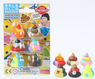 Набор фигурок - ластиков Iwako Unchi Puzzle, многоцветный