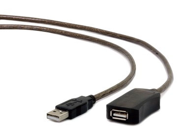 Laidas Gembird USB to USB USB 2.0 A male, USB 2.0 A female, 10 m, juoda