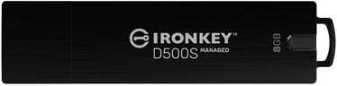 USB atmintinė Kingston IronKey, juoda, 8 GB