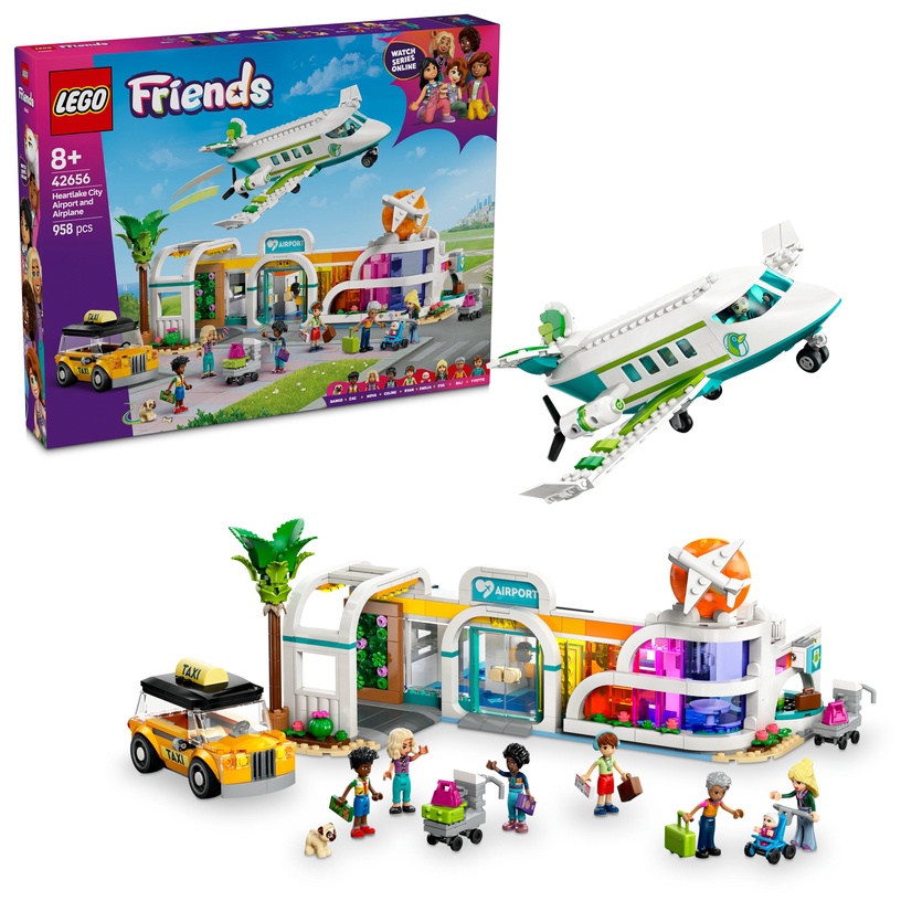 Konstruktor LEGO® Friends Heartlake’i linna lennujaam ja lennuk 42656, 958 tk