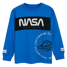 Krekls ar garām piedurknēm, zēniem Cool Club NASA LCB2711422, zila/melna, 116 сm