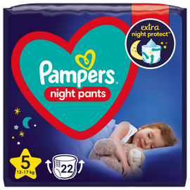 Подгузники Pampers Night, 5 размер, 12 - 17 кг, 22 шт.