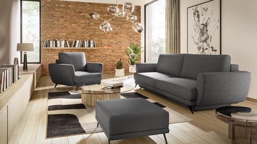 Комплект мебели Megis 3F & 1F & Pouf, комнатные, темно-серый