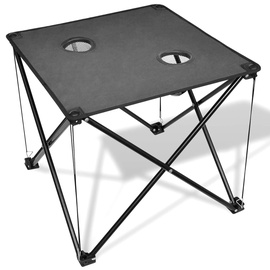Kempinga galds VLX Foldable Camping Table 41488, pelēka, 480 x 480 x 450 cm