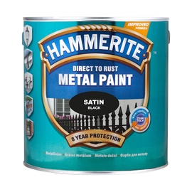 Краска-эмаль Hammerite Satin, 2.5 l, черный