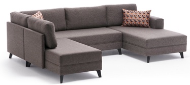 Угловой диван Hanah Home Efsun, коричневый, 300 x 202 x 78 см