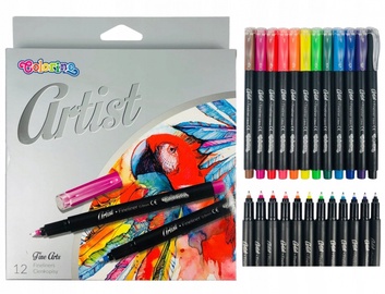 Lodīšu pildspalva Colorino Artist Fineliners, daudzkrāsains, 12 gab.