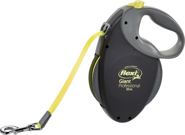 Automātiskā pavada Flexi Giant Neon Professional L, melna/dzeltena, 10 m