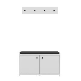 Esiku riidekapp Kalune Design Zen 382NRC2101, valge, 35 cm x 80 cm x 45 cm