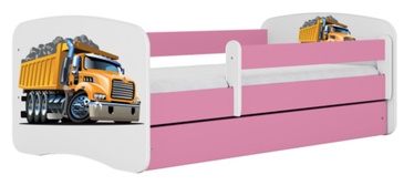 Vaikiška lova viengulė Kocot Kids Babydreams Truck, rožinė, 184 x 90 cm, su patalynės dėže