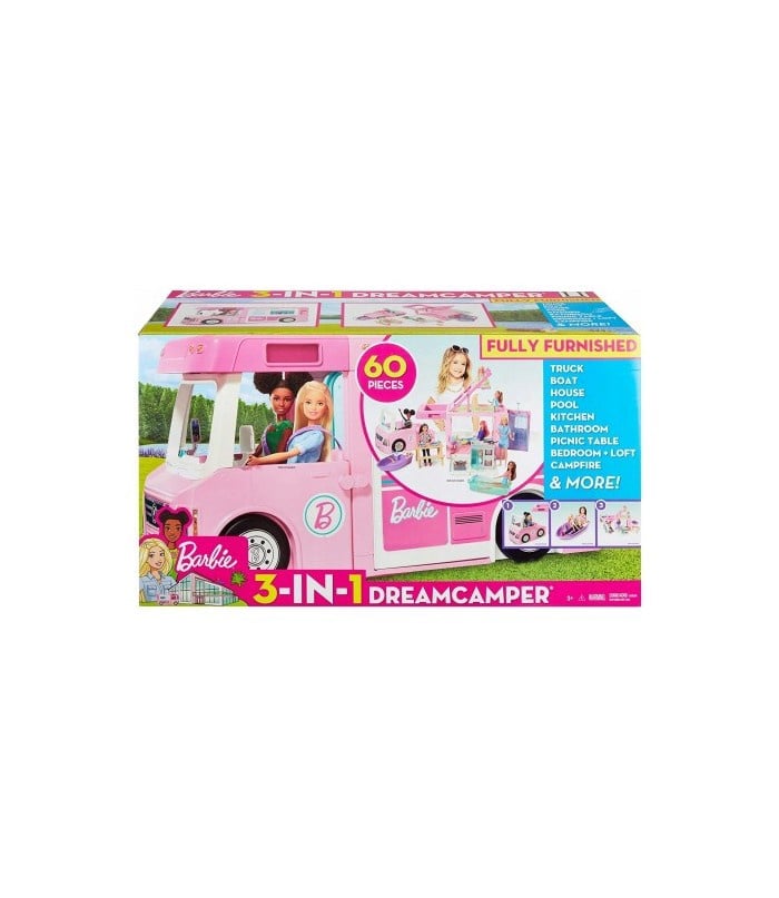 Barbie 3 in one dream camper hot sale