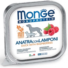 Märg koeratoit Monge Monoprotein Duck/Raspberries, pardiliha, 0.15 kg