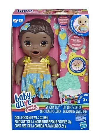 Кукла - маленький ребенок Hasbro Baby Alive Snackin Lily E5839, 30 см