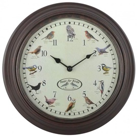 Sienas kvarca pulkstenis VLX Best for Birds, brūna/balta, polivinilhlorīds (pvc)/polipropilēns (pp), 30.1 cm x 30.1 cm, 30.1 cm
