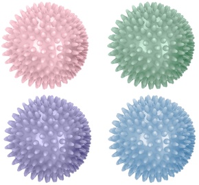 Masažinių kamuoliukų rinkinys Spokey Grespi, mėlynas/žalias/rožinis/violetinis, 6.5 cm