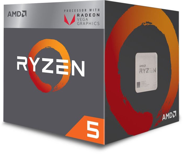 Процессор AMD AMD Ryzen 5 2400G 3.6GHz 4MB AM4 YD2400C5FBBOX, 3.6ГГц, AM4, 4МБ