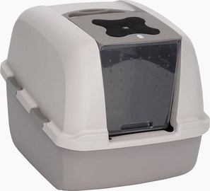 Закрытый кошачий туалет Hagen Jumbo, серый, закрытый, 57 см x 50 см x 46.5 см