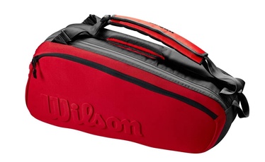 Sporta soma Wilson Clash V2 Super Tour 6 Pack, melna/sarkana, 330 mm x 735 mm x 255 mm