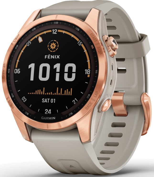 Viedais pulkstenis Garmin fēnix® 7S Solar, rozā
