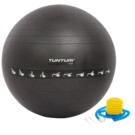 Vingrošanas bumbas Tunturi Gymball 14TUSFU288, melna, 75 cm