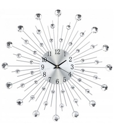 Настенные кварцевые часы Diamonds Sun, серебристый, 500 мм