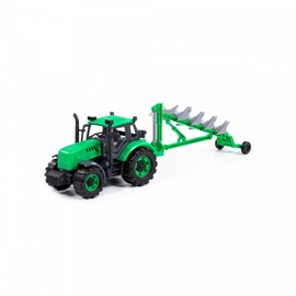 Rotaļu traktors Wader-Polesie Tractor With Plow 91307, zaļa