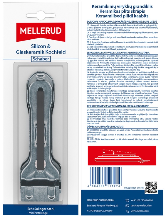 Skrāpis Mellerud Scraper, keramika/plītīm