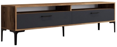 TV galds Kalune Design Istanbul 2, valriekstu/antracīta, 180 cm x 47 cm x 35 cm
