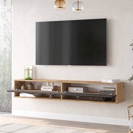 TV galds Kalune Design FR9 AA, priežu/antracīta, 180 cm x 31.6 cm x 29.1 cm