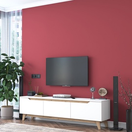 TV-laud Kalune Design D1 2472, valge/pähklipuu, 35 cm x 180 cm x 48.6 cm