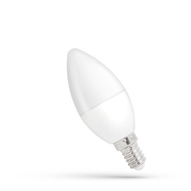 Лампочка Spectrum LED, B35, теплый белый, E14, 6 Вт, 480 лм