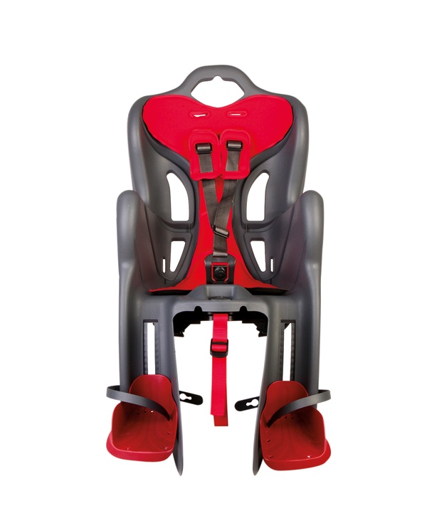 Детское кресло для велосипеда Bellelli, черный/красный, задняя