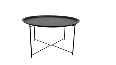 Журнальный столик Domoletti Feline, черный, 75 см x 75 см x 42.3 см