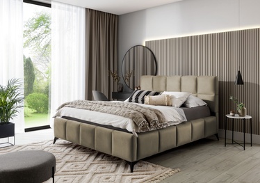 Кровать двухместная Mist Nube 20, 160 x 200 cm, светло-коричневый, с решеткой