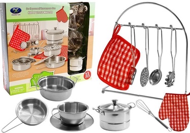 Rotaļu virtuves piederumi LEAN Toys Happy Little Master Metal Kitchenware LT6722