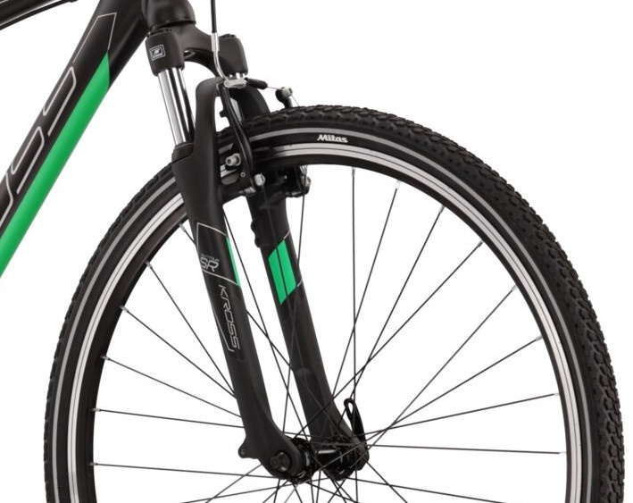 Велосипед гибридный Kross Evado 2.0, 28 ″, S рама, черный/зеленый