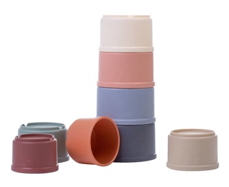 Набор игрушек для купания Bocioland Cup Into Cup, многоцветный, 8 шт.